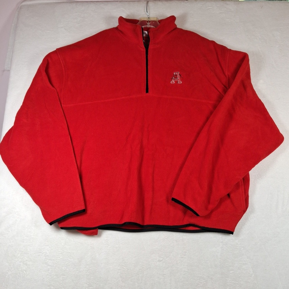 Spike Sports Arkansas Razorback  Fleece Quarter Zip Pullover Red Men XXL Top